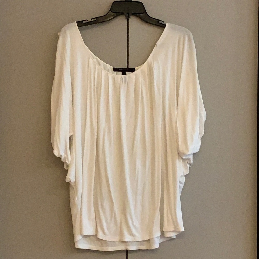 BCBG Max Azria Drapey White Blouse One Size